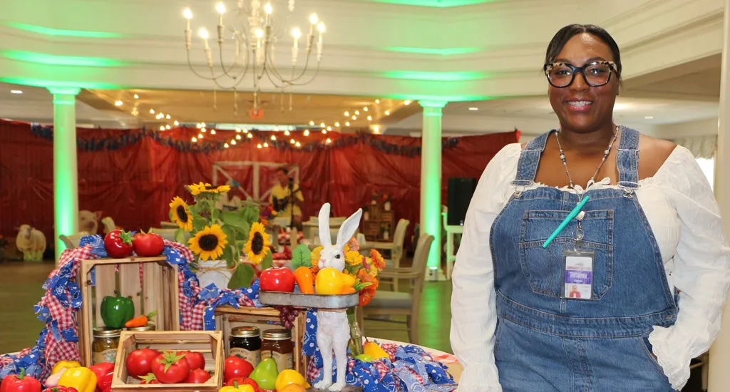 Brightwater | Social Events | Farm To Table | Team Member with Food Display