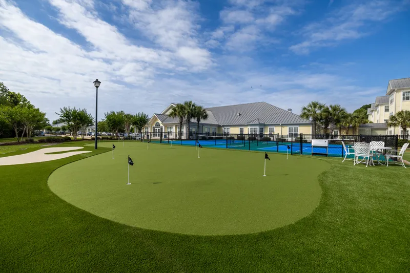 Brightwater Clubhouse Exterior Putting Green